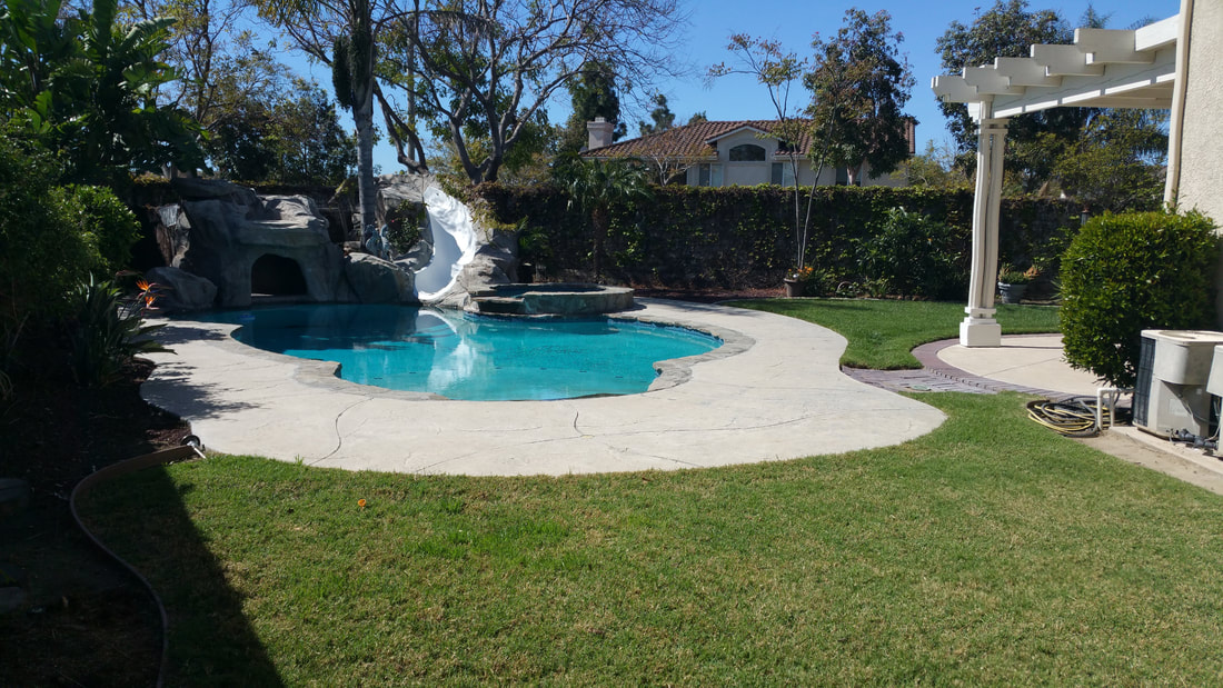 Camarillo Pool Cleaning- Pool with Slide 
